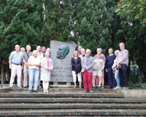 Group at monument